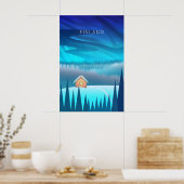 Finland Minimal Travel Poster ポスター (キッチン)