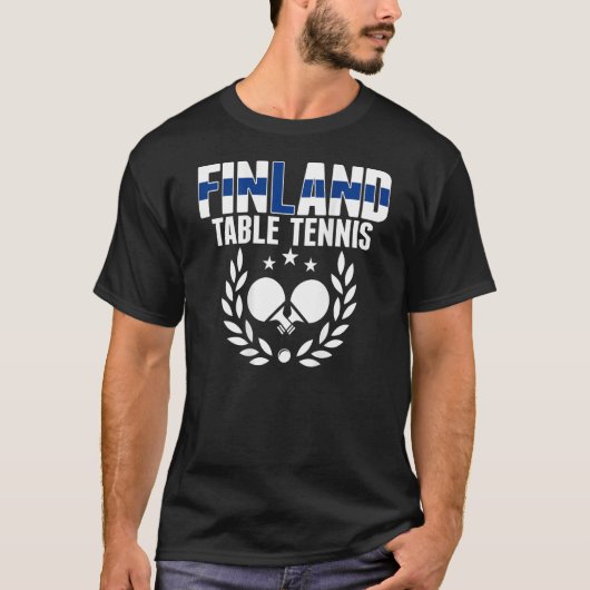Finland Ping Pong  Finnish Table Tennis Team Suppo Tシャツ (正面)
