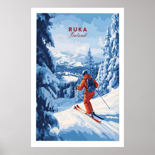 Finland Ski Run Poster 1 ポスター (正面)