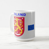 Finland* (Suomen)のマグ コーヒーマグカップ (正面左)