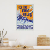 Finland Support Poster WWII American Propaganda ポスター (キッチン)