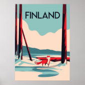 Finland vintage travel poster ポスター (正面)