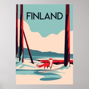 Finland vintage travel poster ポスター