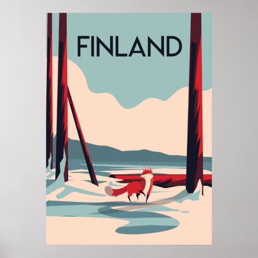 Finland vintage travel poster ポスター (正面)