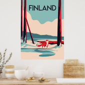 Finland vintage travel poster ポスター (キッチン)