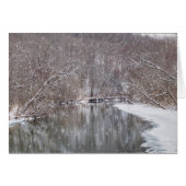 Finley River Greeting Card上の降雪 (正面横)