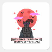 Finn the Pixel Knight – 紅月 スクエアシール (正面)