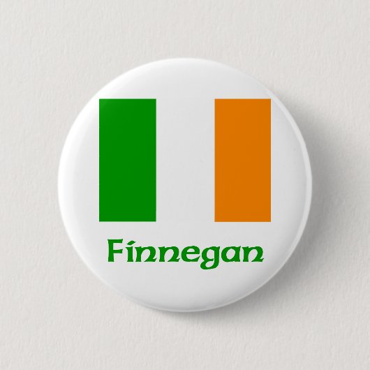 Finneganのアイルランド人の旗 缶バッジ (正面)