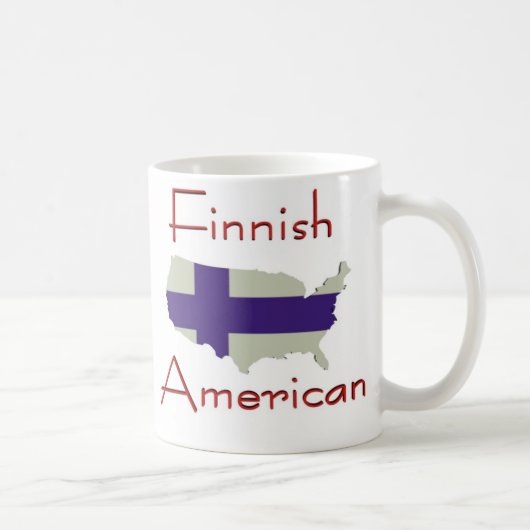 Finniahのアメリカ人(米国の地図) コーヒーマグカップ (右)