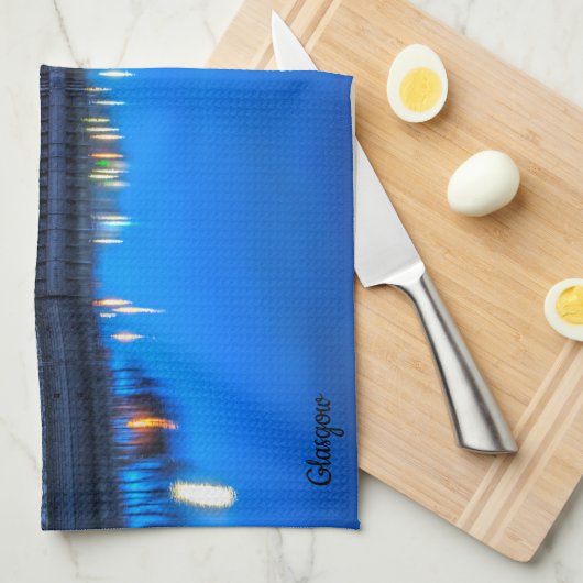 Finnieston Crane, Glasgow Kitchen tea towel キッチンタオル (四つ折り)