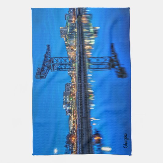 Finnieston Crane, Glasgow Kitchen tea towel キッチンタオル (縦)