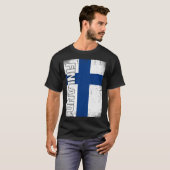 Finnish Flag Finland Tシャツ (正面フル)