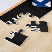 Finnish Flag & Finnish country / Finland ジグソーパズル (側面)