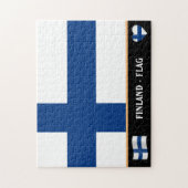 Finnish Flag & Finnish country / Finland ジグソーパズル (縦)