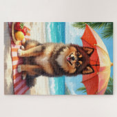 Finnish Lapphund Beach Scene ジグソーパズル (横)