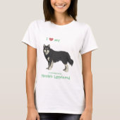 Finnish Lapphund black and white shirt -lapinkoira Tシャツ (正面)