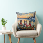 Finnish Lapphund Christmas Boat Holiday クッション (椅子)