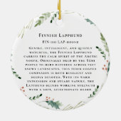 Finnish Lapphund Dog Monogram セラミックオーナメント (裏面)