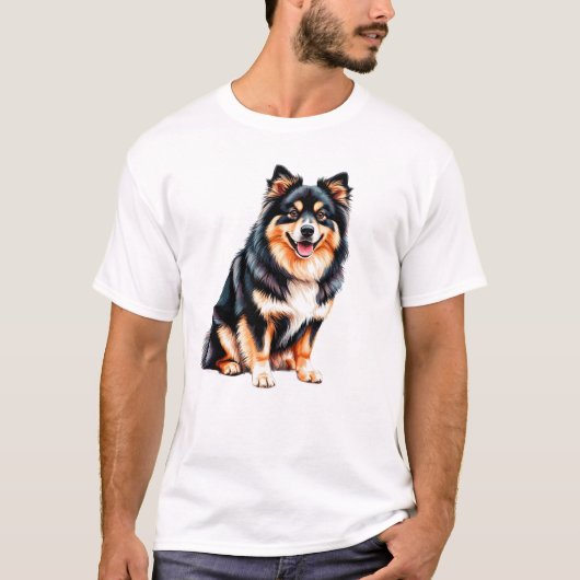 Finnish Lapphund Dog Tシャツ (正面)