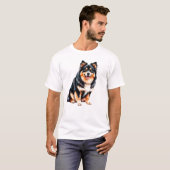 Finnish Lapphund Dog Tシャツ (正面フル)