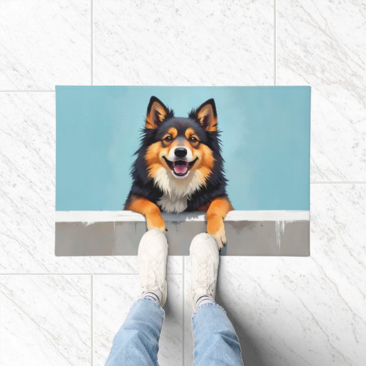 Finnish Lapphund Doormat Art ドアマット (室内)