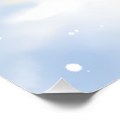 Finnish Lapphund Snowy Village Santa Hat Christmas ポスター (コーナー)