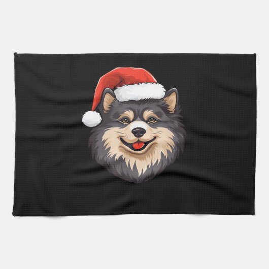 Finnish Lapphund Ugly Sweater Christmas Classic T- キッチンタオル (横)