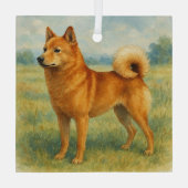 Finnish Spitz ガラスオーナメント (裏面)