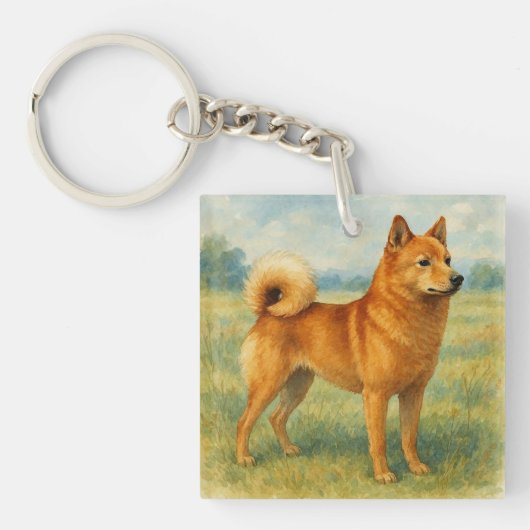 Finnish Spitz キーホルダー (正面)