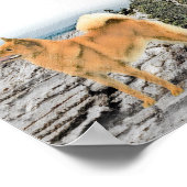 Finnish Spitz at Seashore Painting - Dog Art ポスター (角)