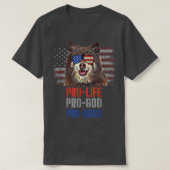 Finnish Spitz Pro Life Pro God Pro Dogs  Tシャツ (デザイン正面)