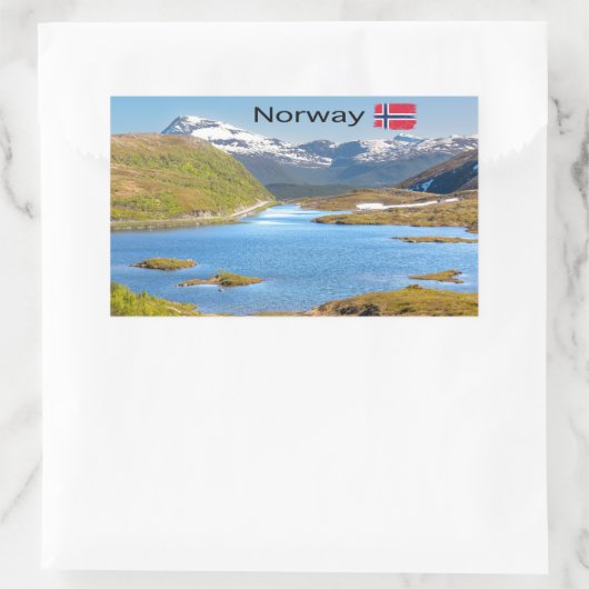 Finnvikvatnet 長方形シール (バッグ)