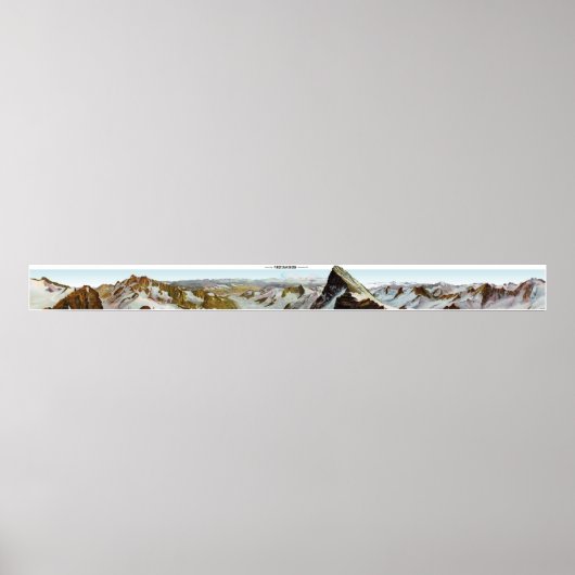 FINSTERAARHORNスイスアルプス360°ポスター ポスター (正面)