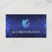 Fintechロゴ | 技術モダンの背景 名刺 (正面)