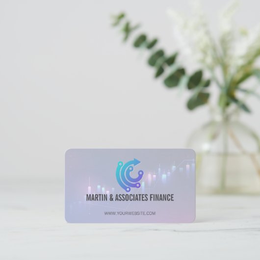 Fintechロゴ | AI | 金融 名刺 (スタンド正面)