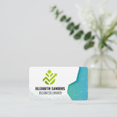 Fintech Green | Geometric Patterns 名刺 (スタンド正面)