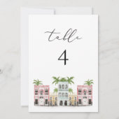 FIONAチャールストンレインボーローテーブルナンバーカード 招待状 (裏面)