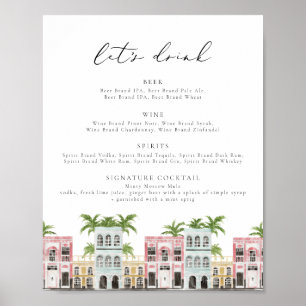 FIONAチャールストンSCレインボーローバーメニューサイン ポスター