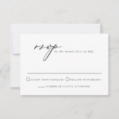 FIONAミニマモダンリスト書道マスタードRSVP 招待状 (正面)