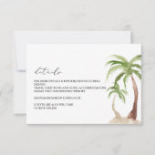 FIONA – 水彩パームツリー詳細エンクロージャ 招待状 (正面)