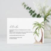 FIONA – 水彩パームツリー詳細エンクロージャ 招待状 (スタンド正面)