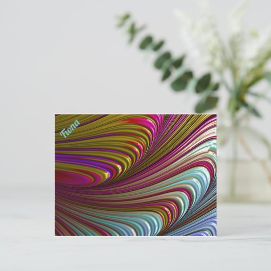 FIONA ~ 3D Fractal Design Pattern ~ Candy Treat ~ ポストカード (スタンド正面)