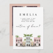 FIONA Charleston Matron of Honor Proposal Card 招待状 (正面/裏面)