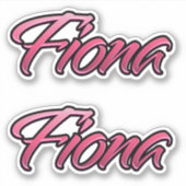 Fiona faded pink Aufkleber Sticker Stickerset シール (正面)