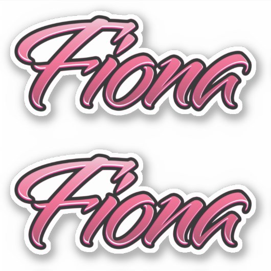 Fiona faded pink Aufkleber Sticker Stickerset シール (正面)