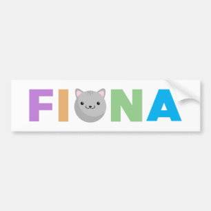 Fiona GrayまたはSingure Cat Bumper Stecker バンパーステッカー