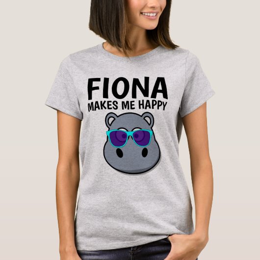 FIONA HIPPOは私を幸せなTシャツにする Tシャツ (正面)