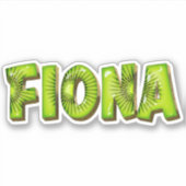 Fiona Name Kiwi Design Aufkleber Sticker シール (正面)