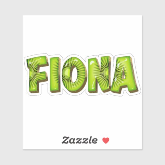 Fiona Name Kiwi Design Aufkleber Sticker シール (シート)