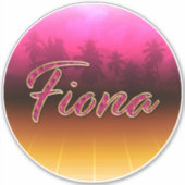 Fiona Vorname Name golden pink Aufkleber Sticker シール (正面)